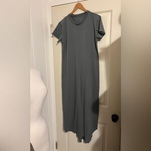 Frank & Eileen $188 Tee Lab Midi Harper Shirt Dress Shirtdress Gray Blue Coastal